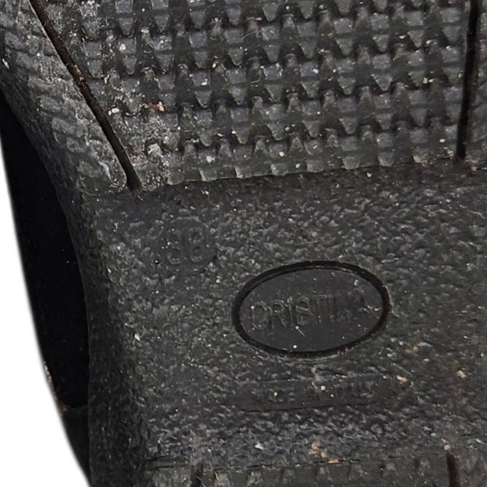 Oscar Sport Cristina Après Ski Black Fur Suede Leather Cheetah BootWomen Size 38 - Picture 12 of 16